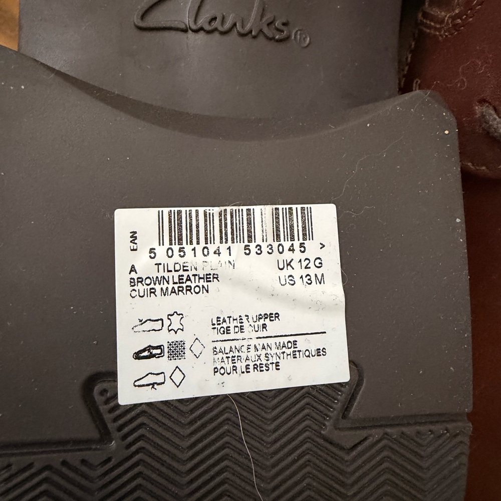 Clarks Men's Rich Brown Leather Oxfords - Picture 4 of 4